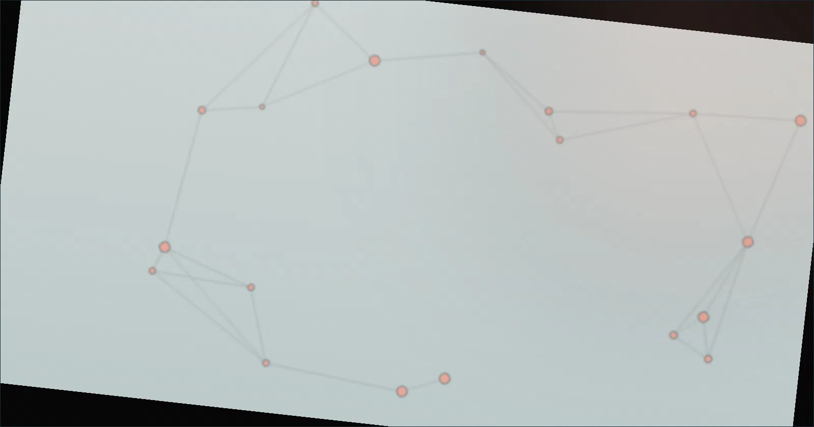 Illustration of words on a screen opening into an imagined world