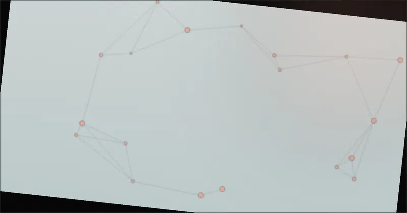 Illustration of words on a screen opening into an imagined world