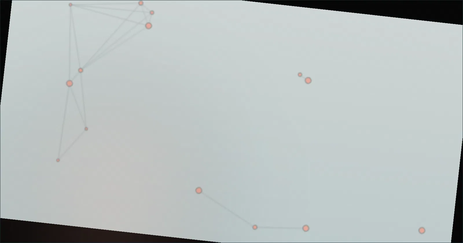 A magnifying glass over a dark game environment revealing a faint hidden symbol